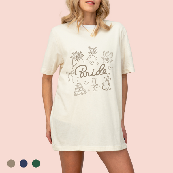 Playera oversize personalizada "Bride"