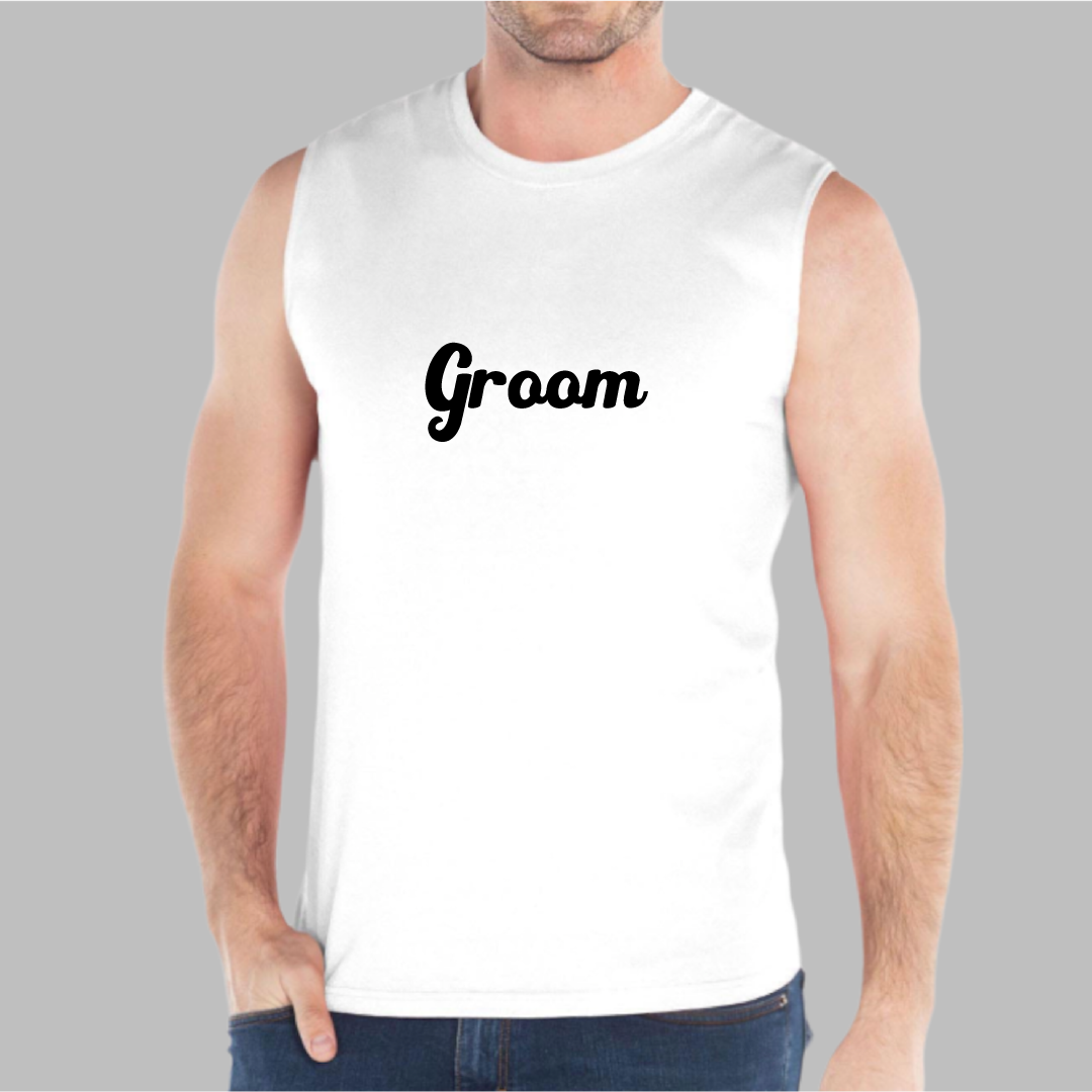 Playera blanca "Groom"