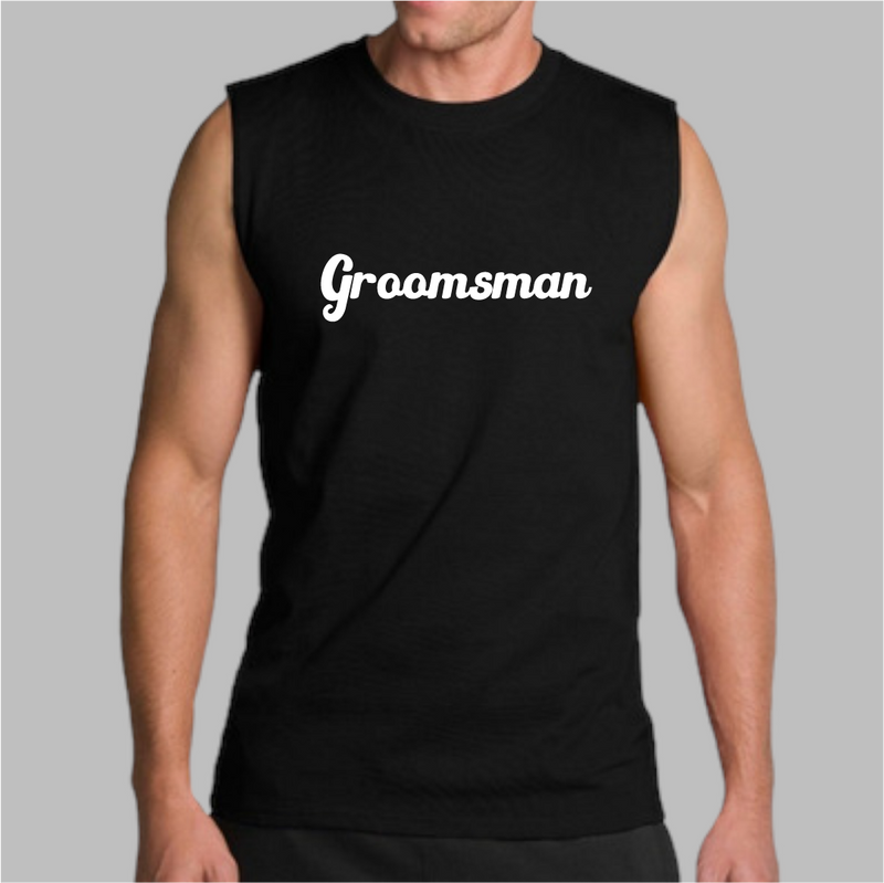 Playera negra "Groomsman"