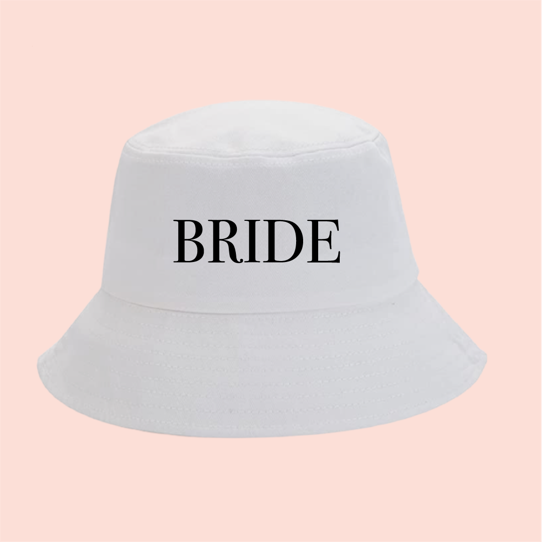 Bucket hat blanco "bride"