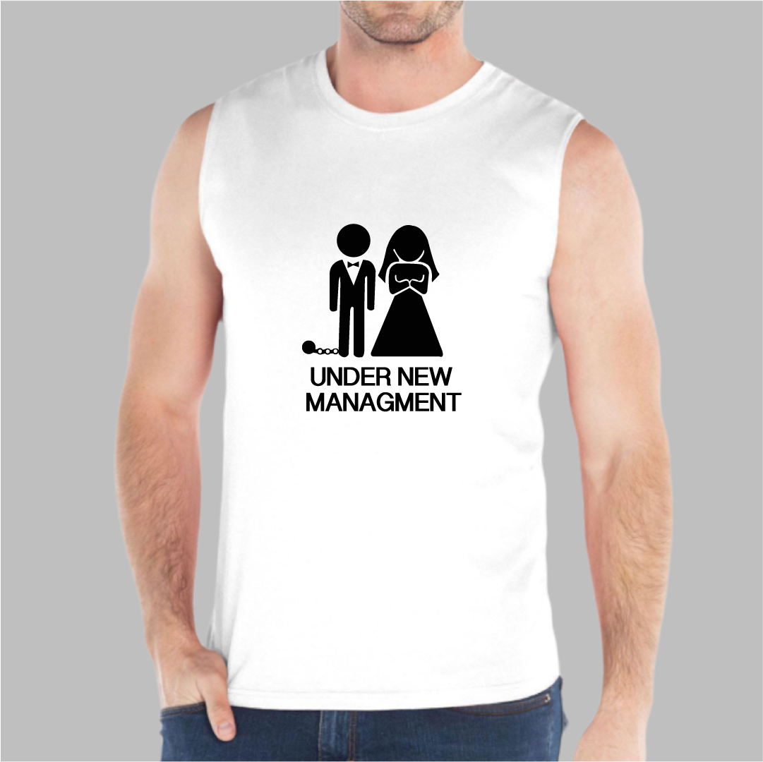 Playera blanca "Under new managment"