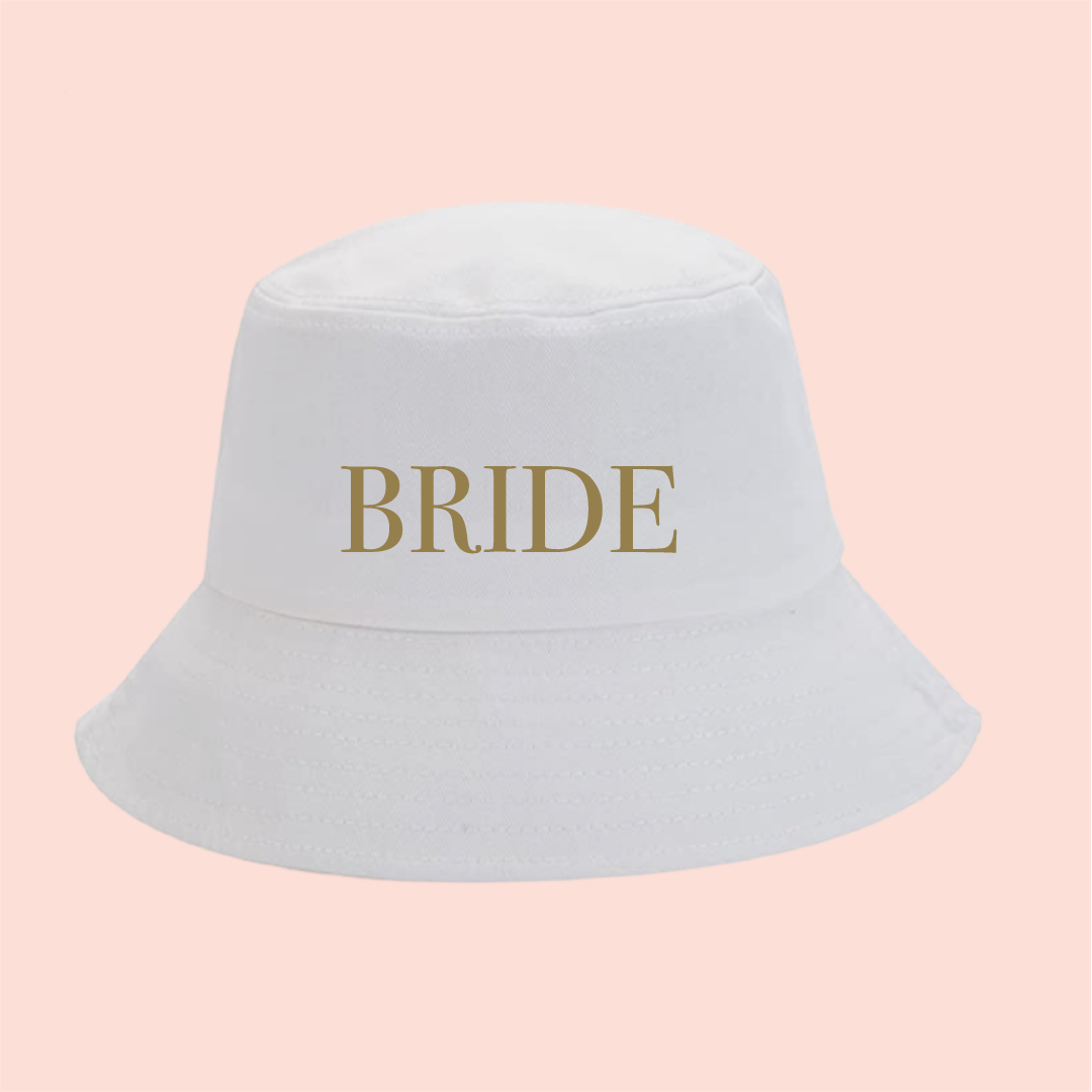 Bucket hat blanco "bride"