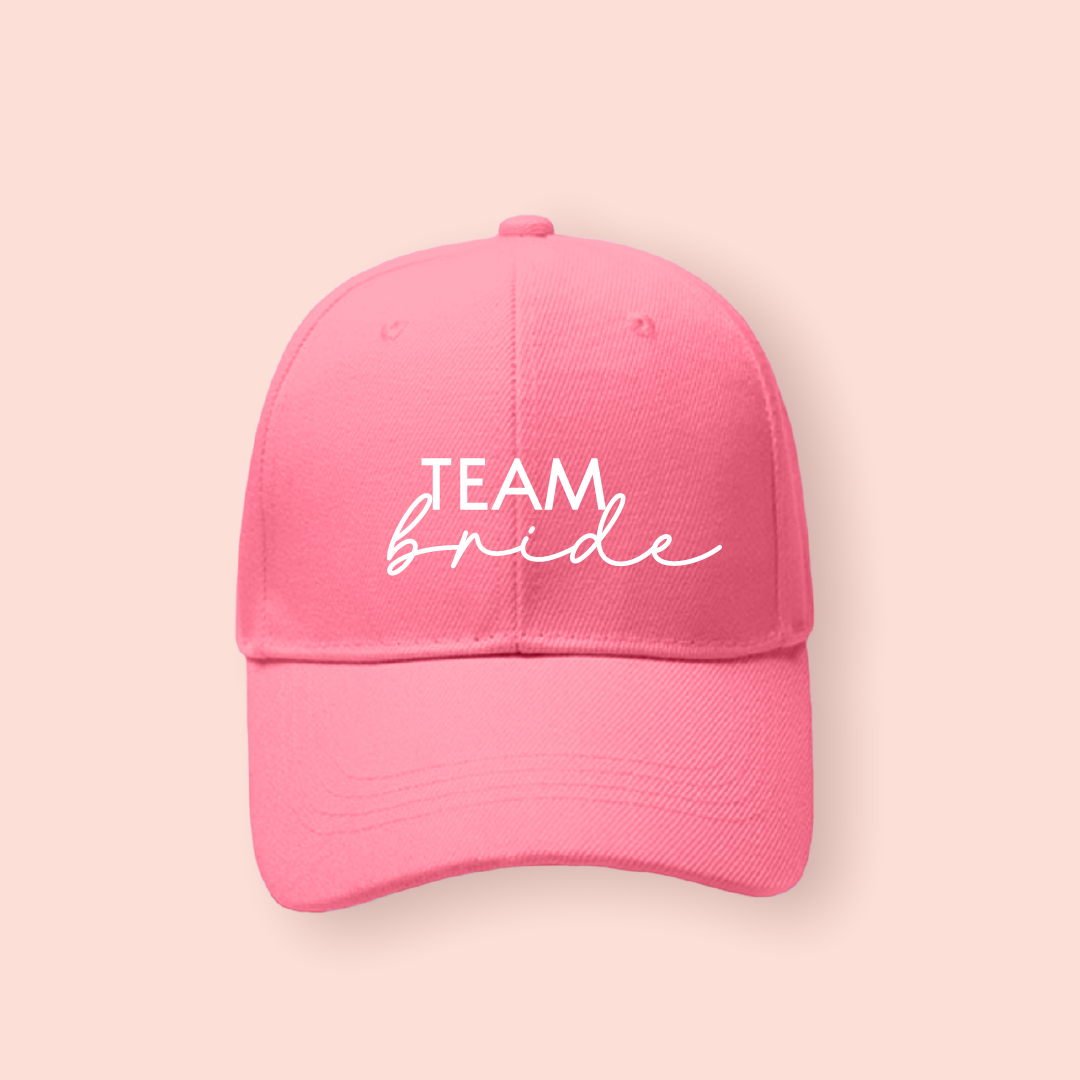 Gorra rosa "Team bride"