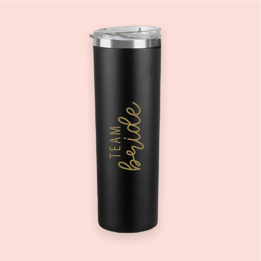 Termo skinny acero "Team bride"