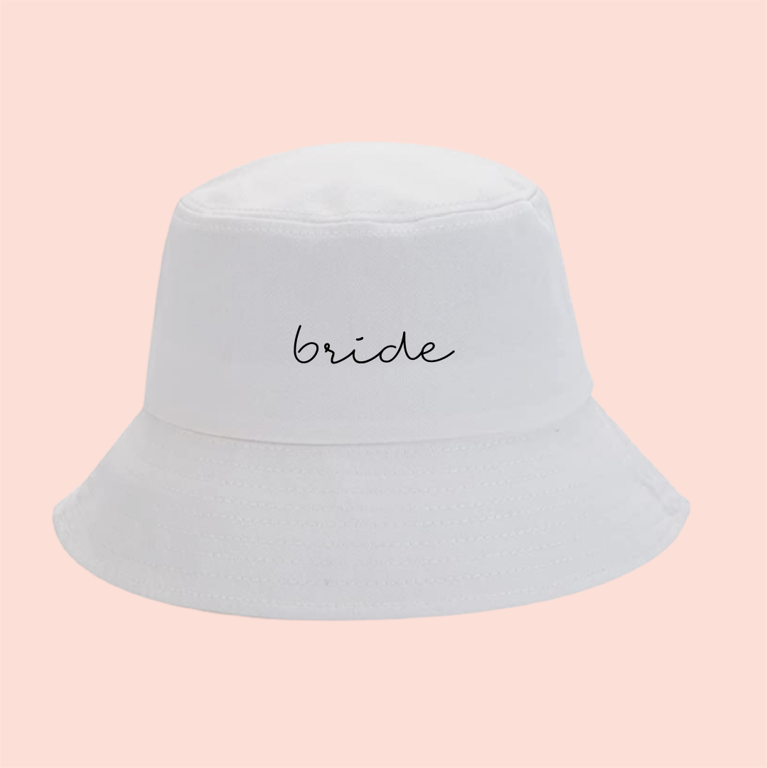 Bucket hat blanco "bride"