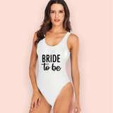 Traje de baño blanco "Bride to be"