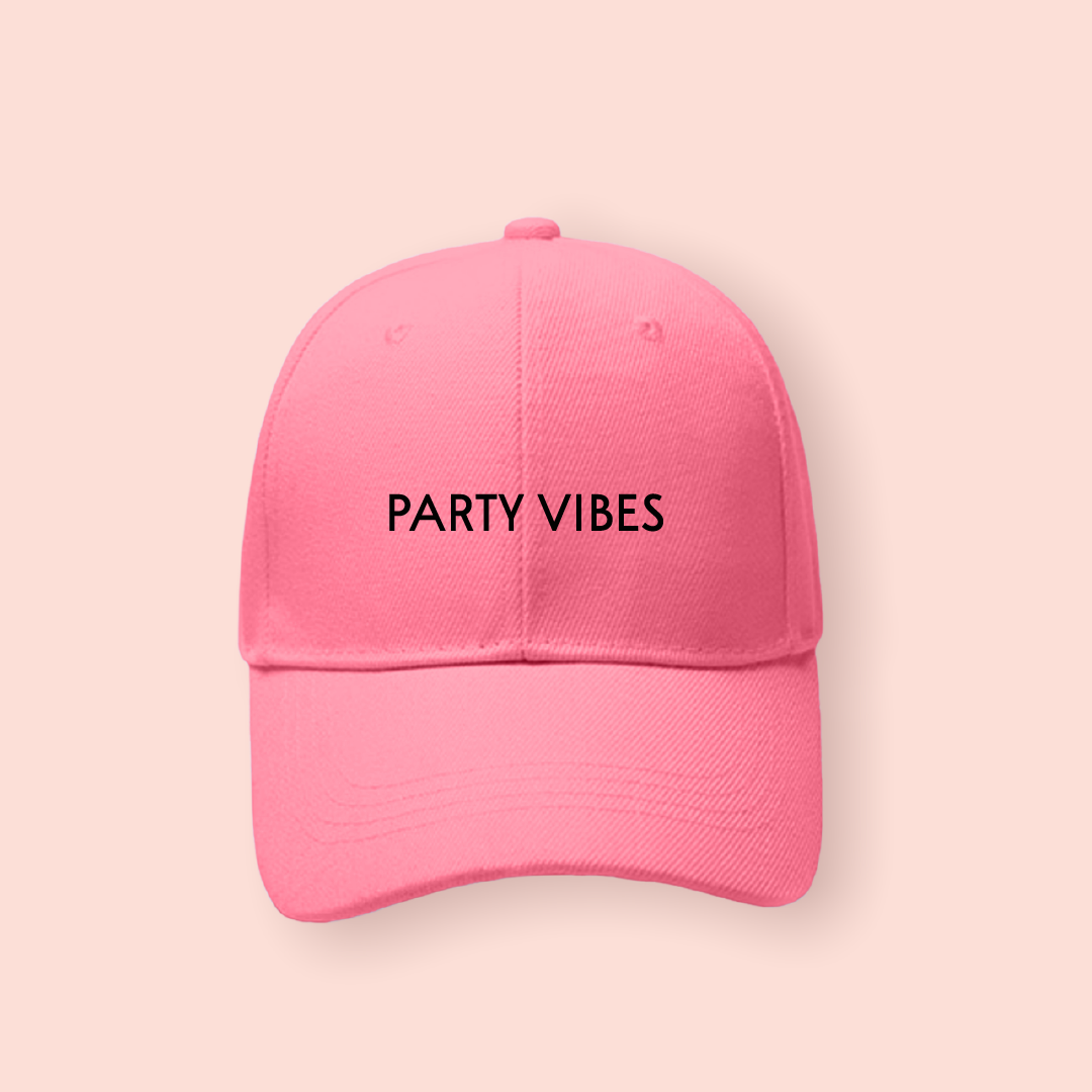 Gorra rosa "Party vibes"
