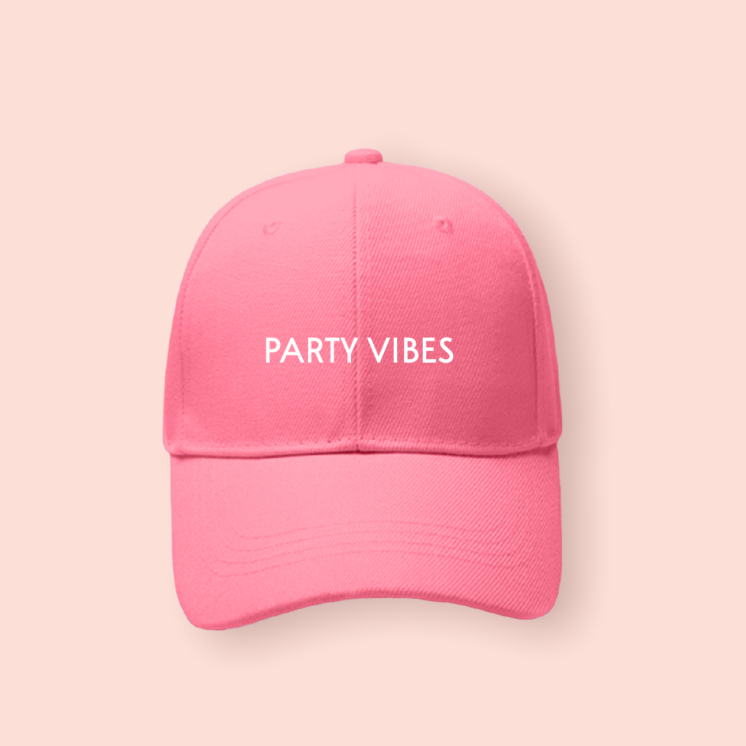 Gorra rosa "Party vibes"
