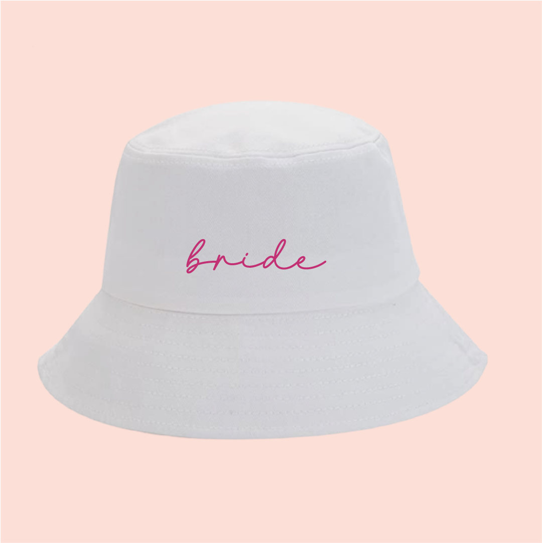 Bucket hat blanco "bride"