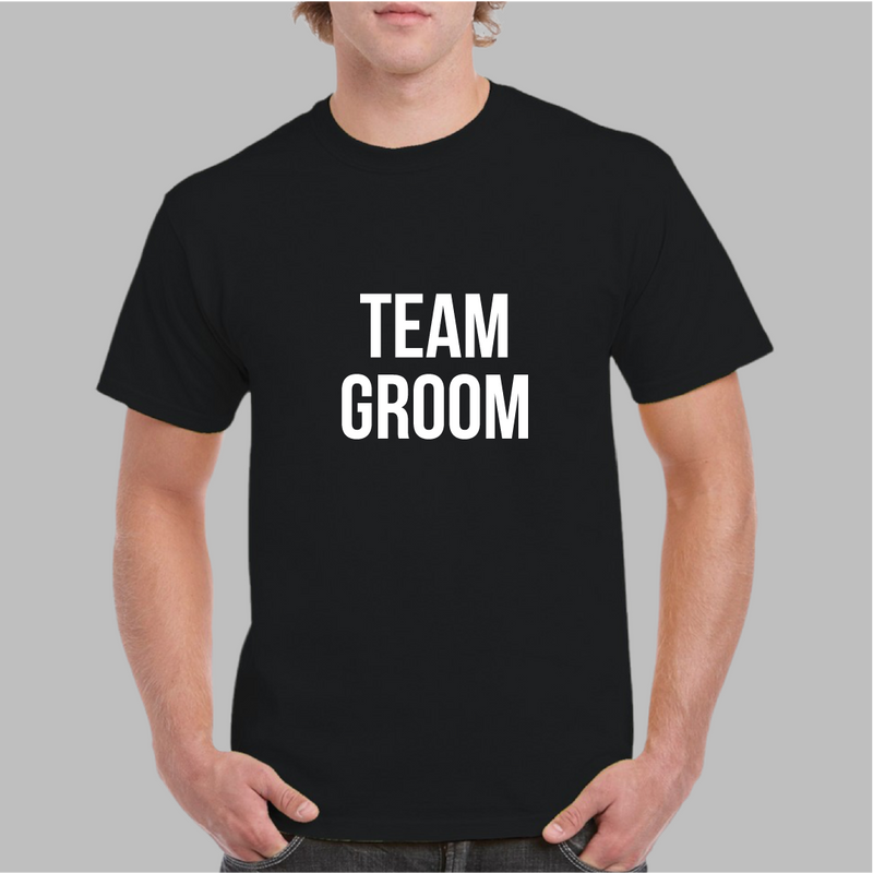Playera negra "Team Groom"