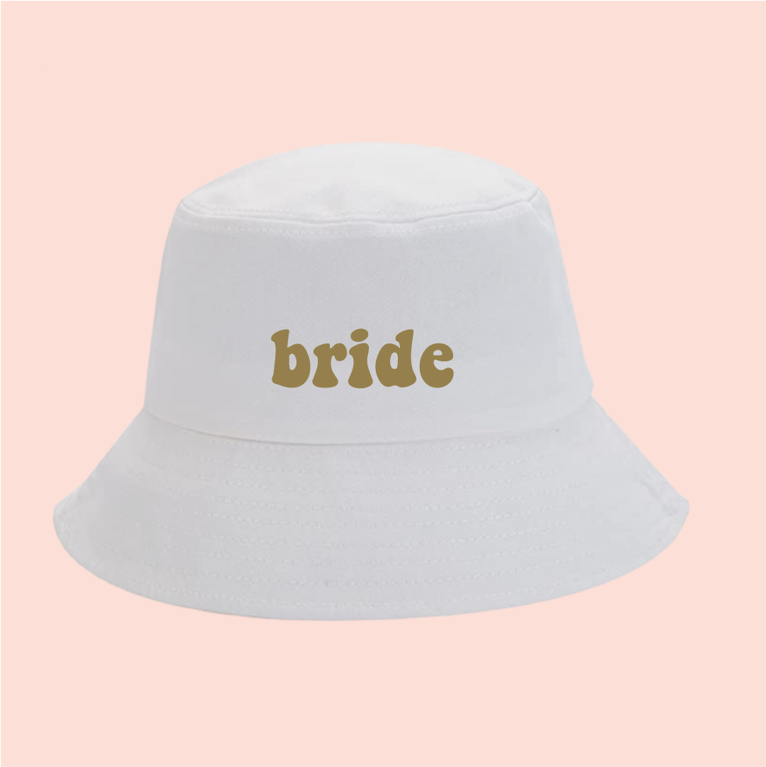Bucket hat blanco "bride"