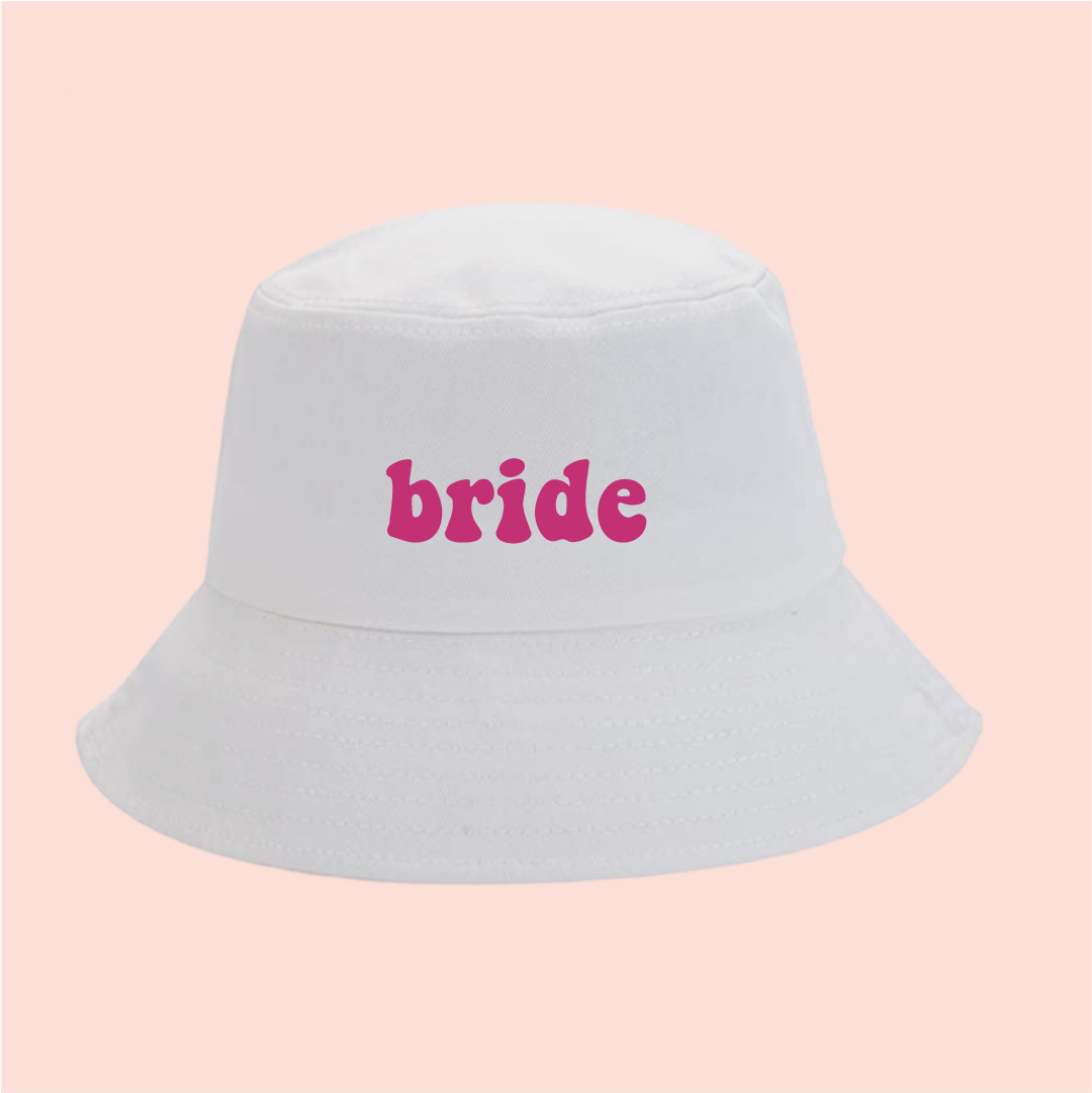 Bucket hat blanco "bride"