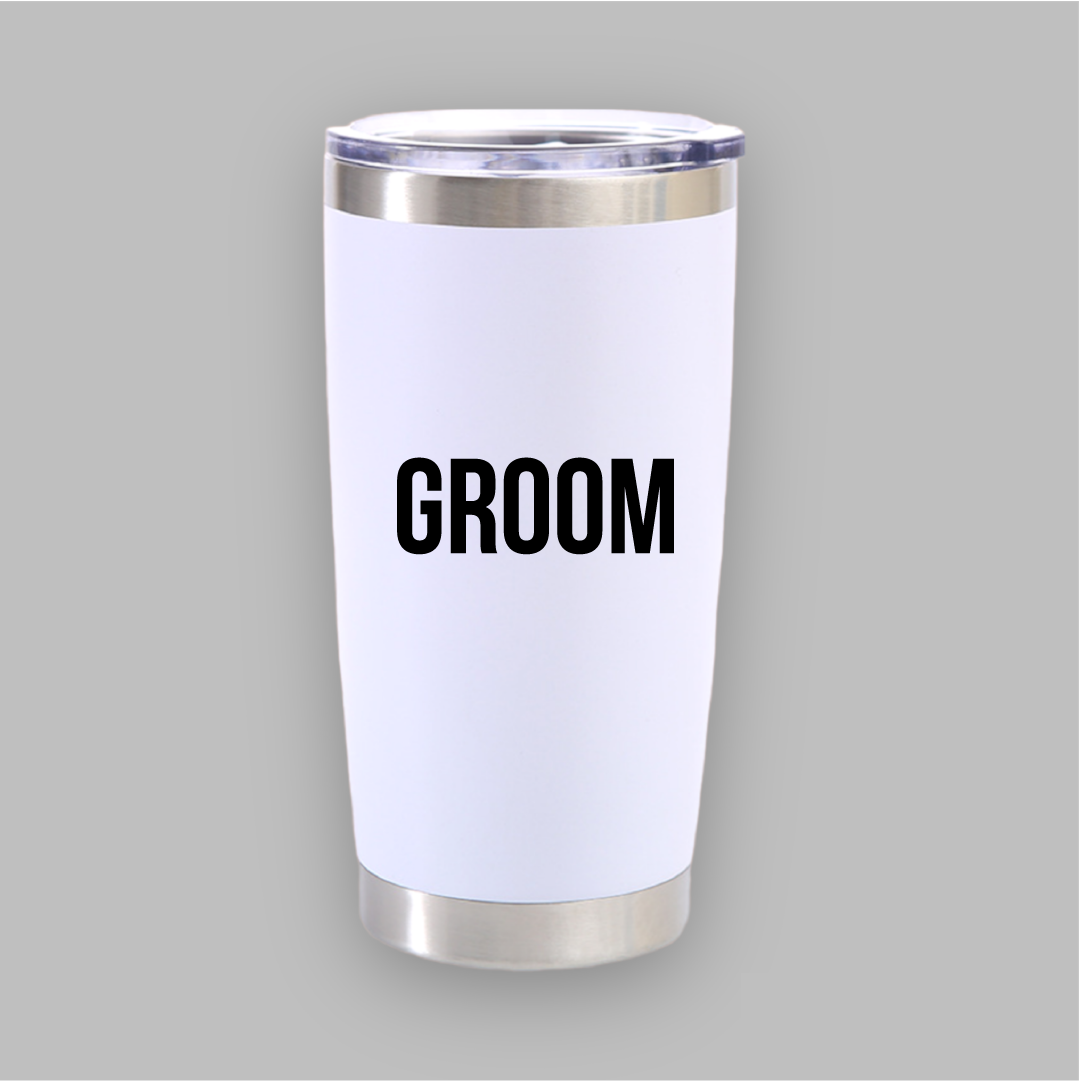 Termo blanco de acero "Groom"