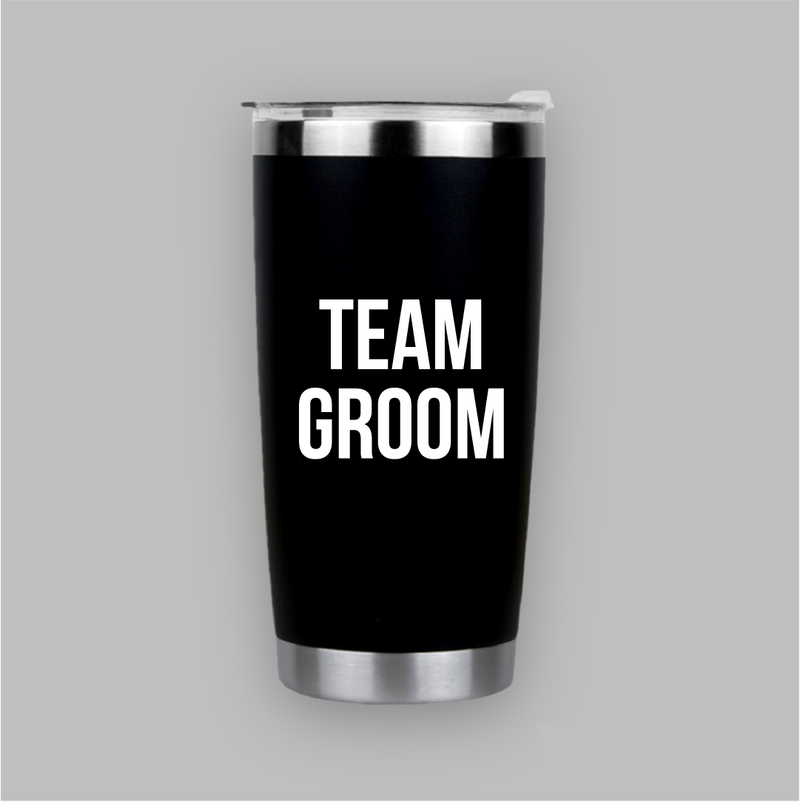 Termo negro de acero "Team Groom"