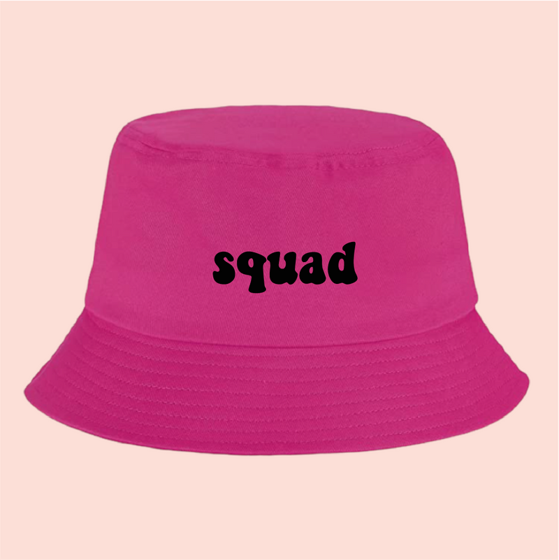 Bucket hat rosa "squad"
