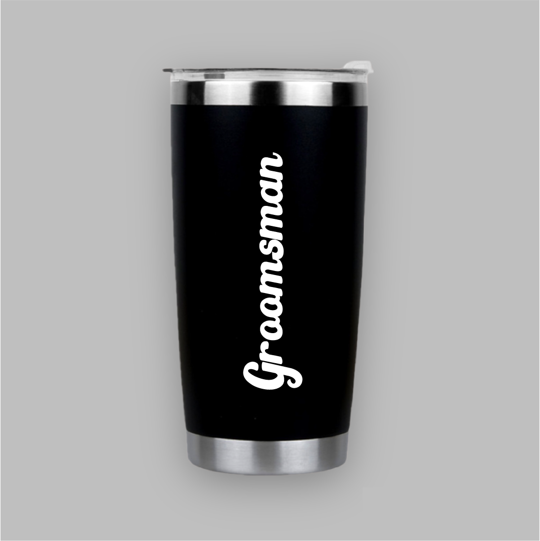 Termo negro de acero "Groomsman"