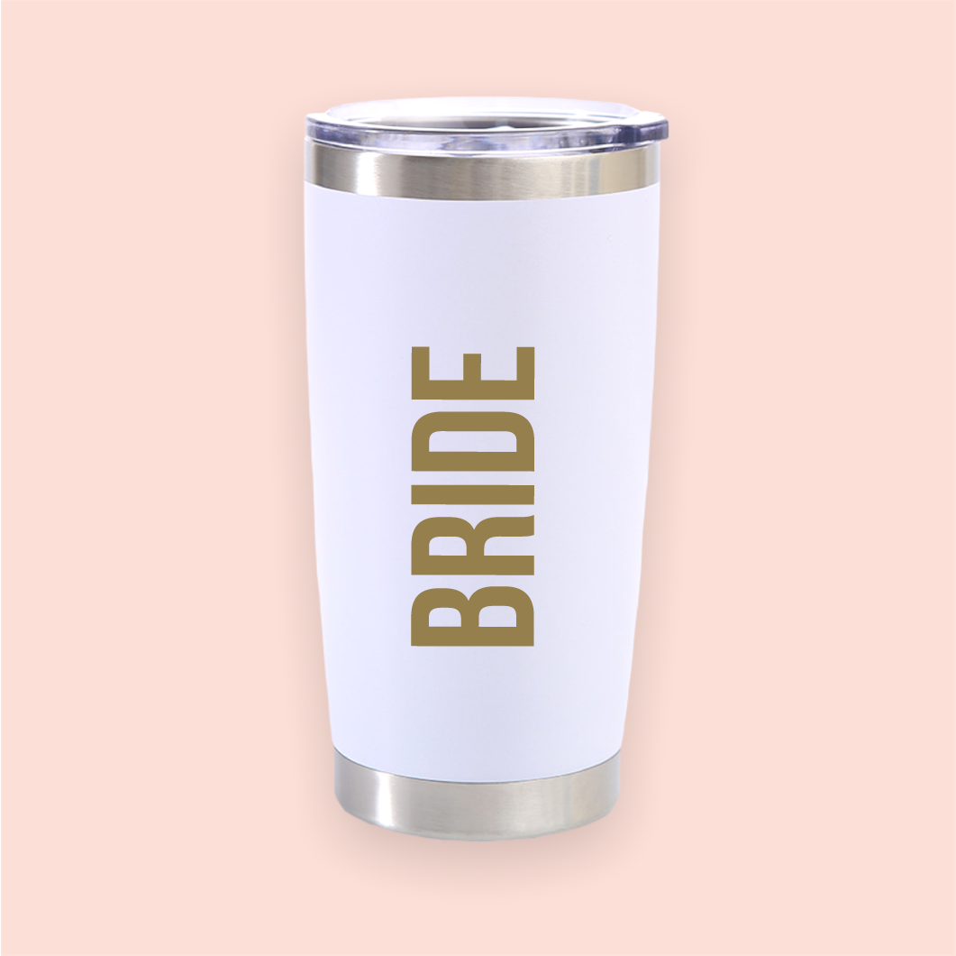 Vaso de acero blanco "Bride"
