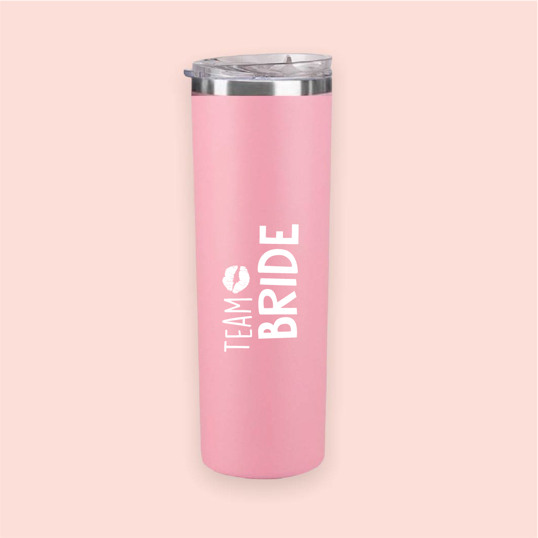 Termo skinny acero "Team Bride"