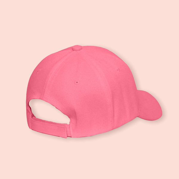 Gorra rosa personalizada con iniciales