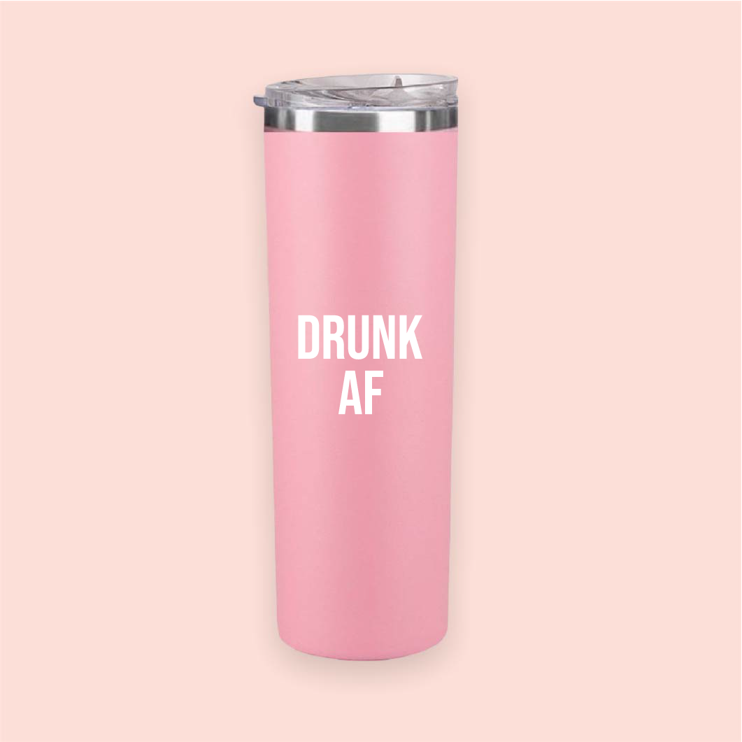 Termo skinny acero "Drunk AF"