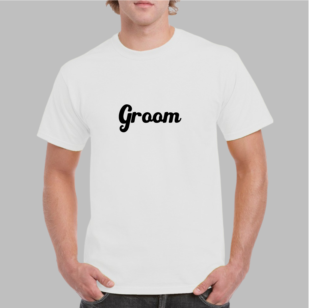 Playera blanca "Groom"