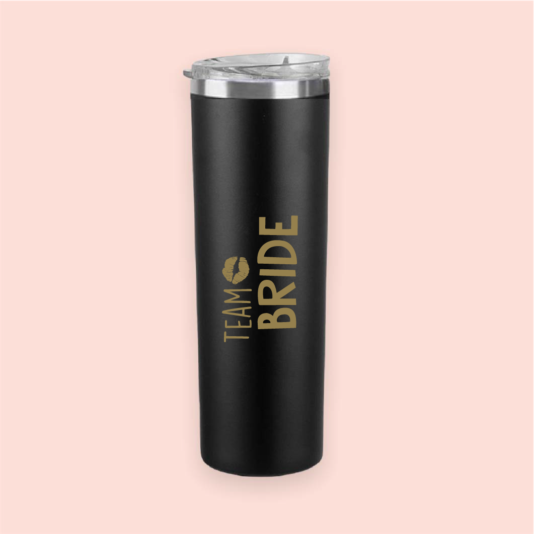 Termo skinny acero "Team Bride"