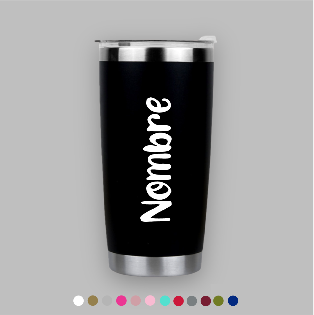 Termo negro de acero personalizado