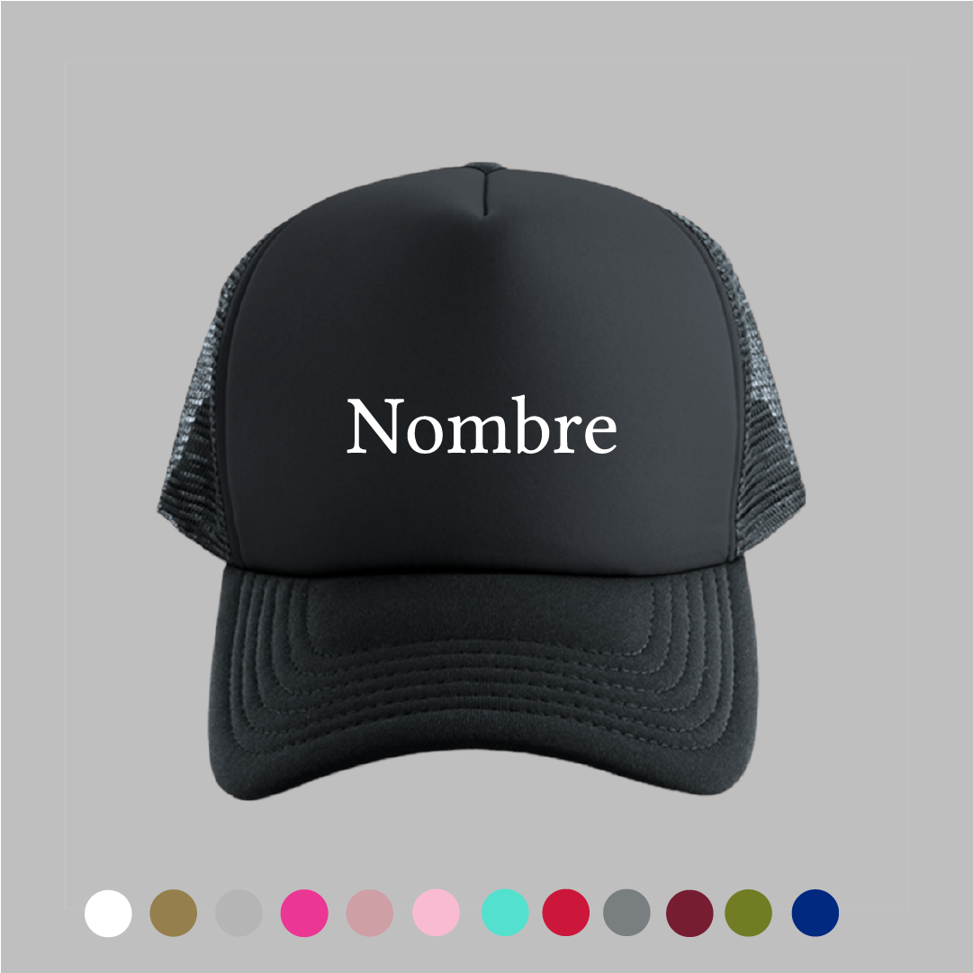 Gorra negra personalizada