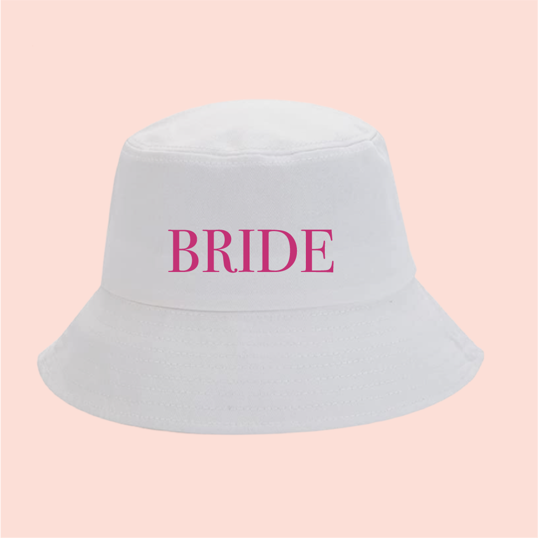 Bucket hat blanco "bride"