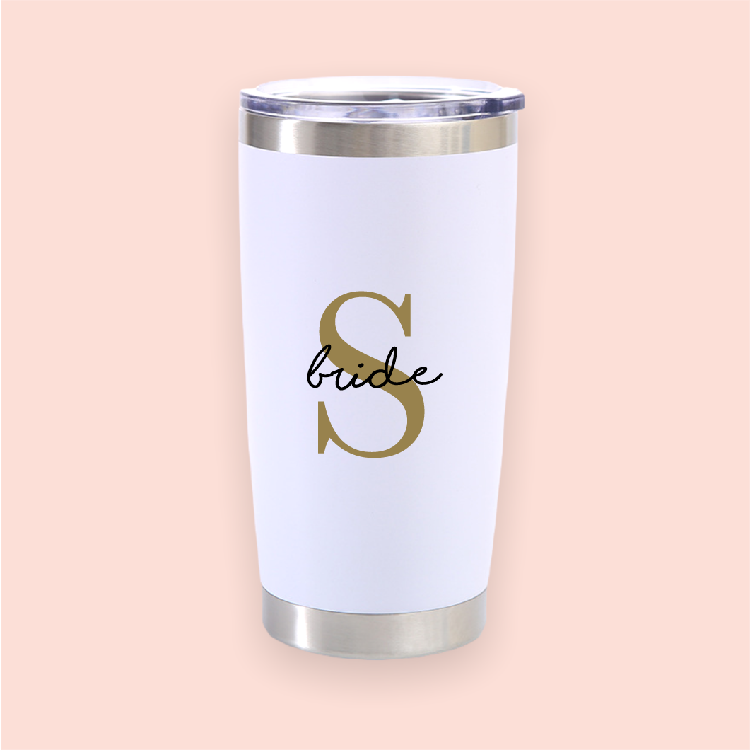 Vaso de acero blanco personalizado