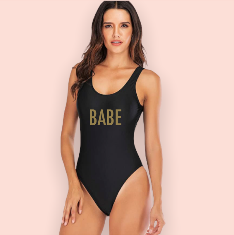 Traje de baño negro "Babe"
