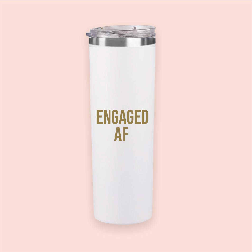 Termo skinny acero "Engaged AF"