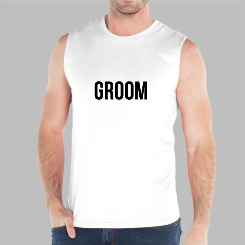 Playera blanca "Groom"