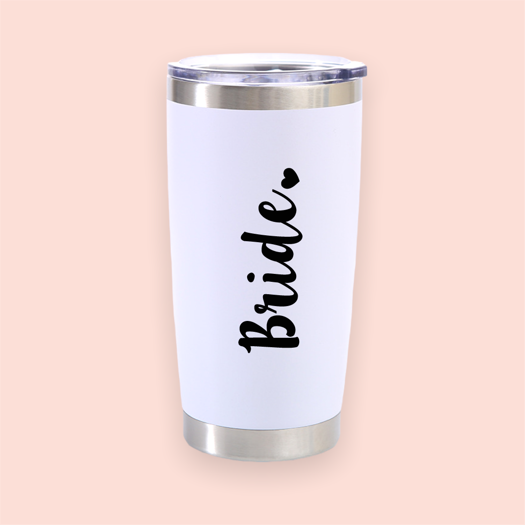 Vaso de acero blanco "Bride"
