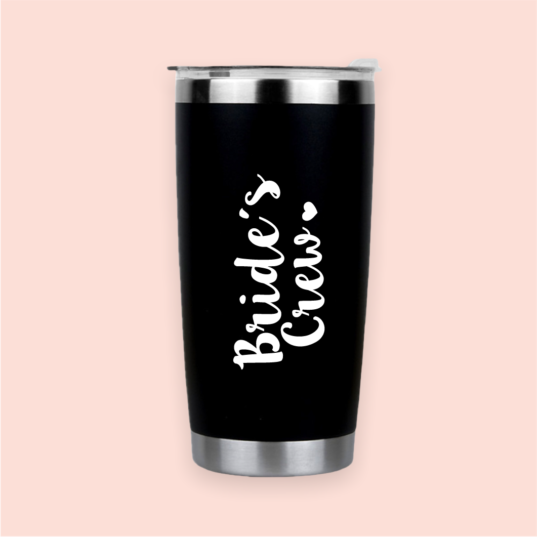 Vaso de acero negro "Bride´s Crew"