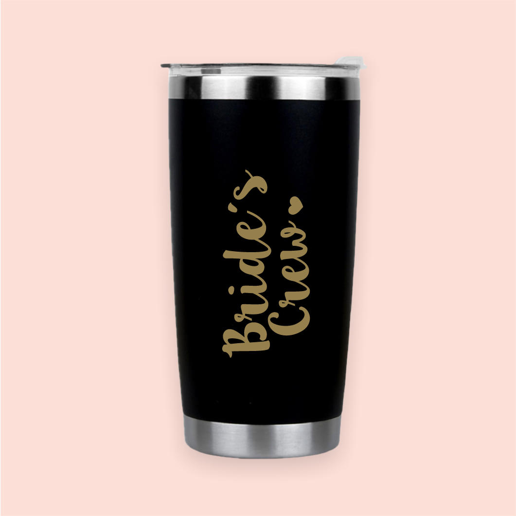 Vaso de acero negro "Bride´s Crew"
