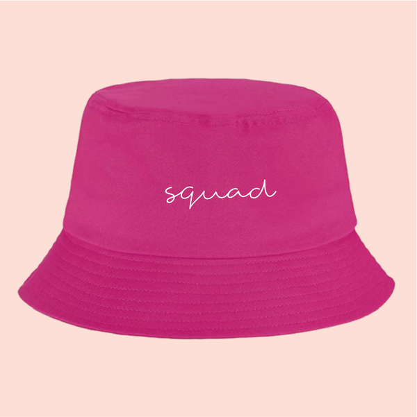 Bucket hat rosa "squad"