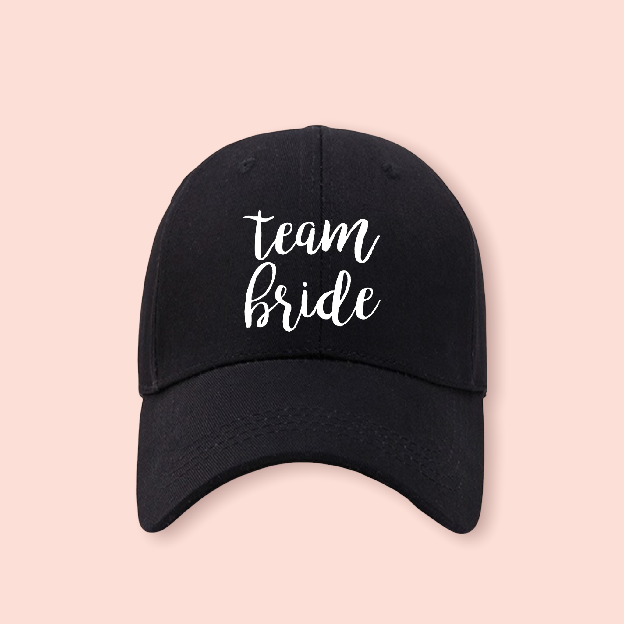 Gorra negra "Team bride"
