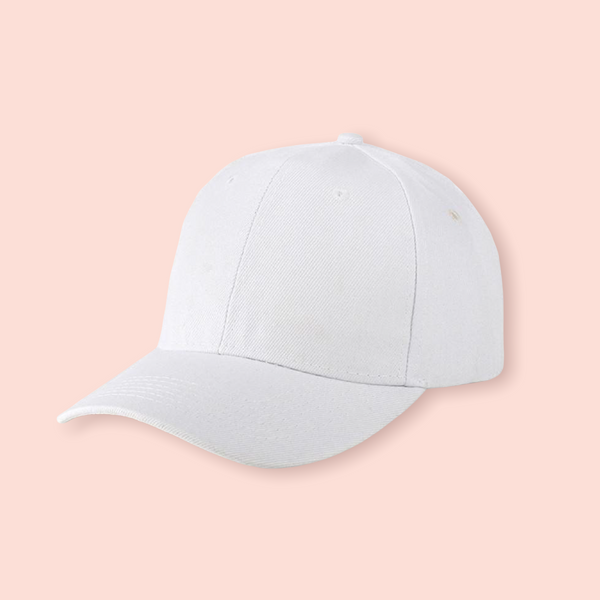 Gorra blanca personalizada con iniciales