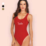 Traje de baño rojo personalizado