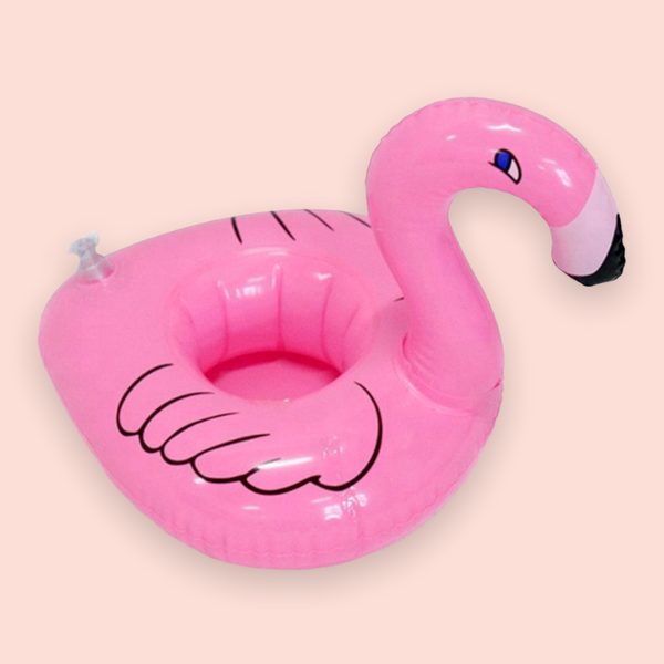Portavasos flamingo inflable