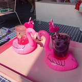 Portavasos flamingo inflable