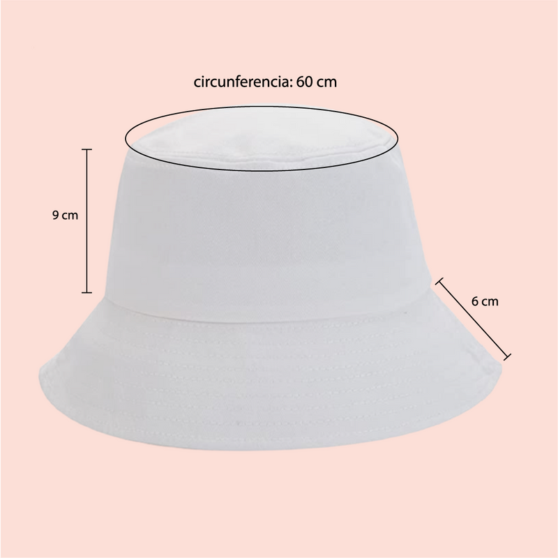 Bucket hat blanco "bride"