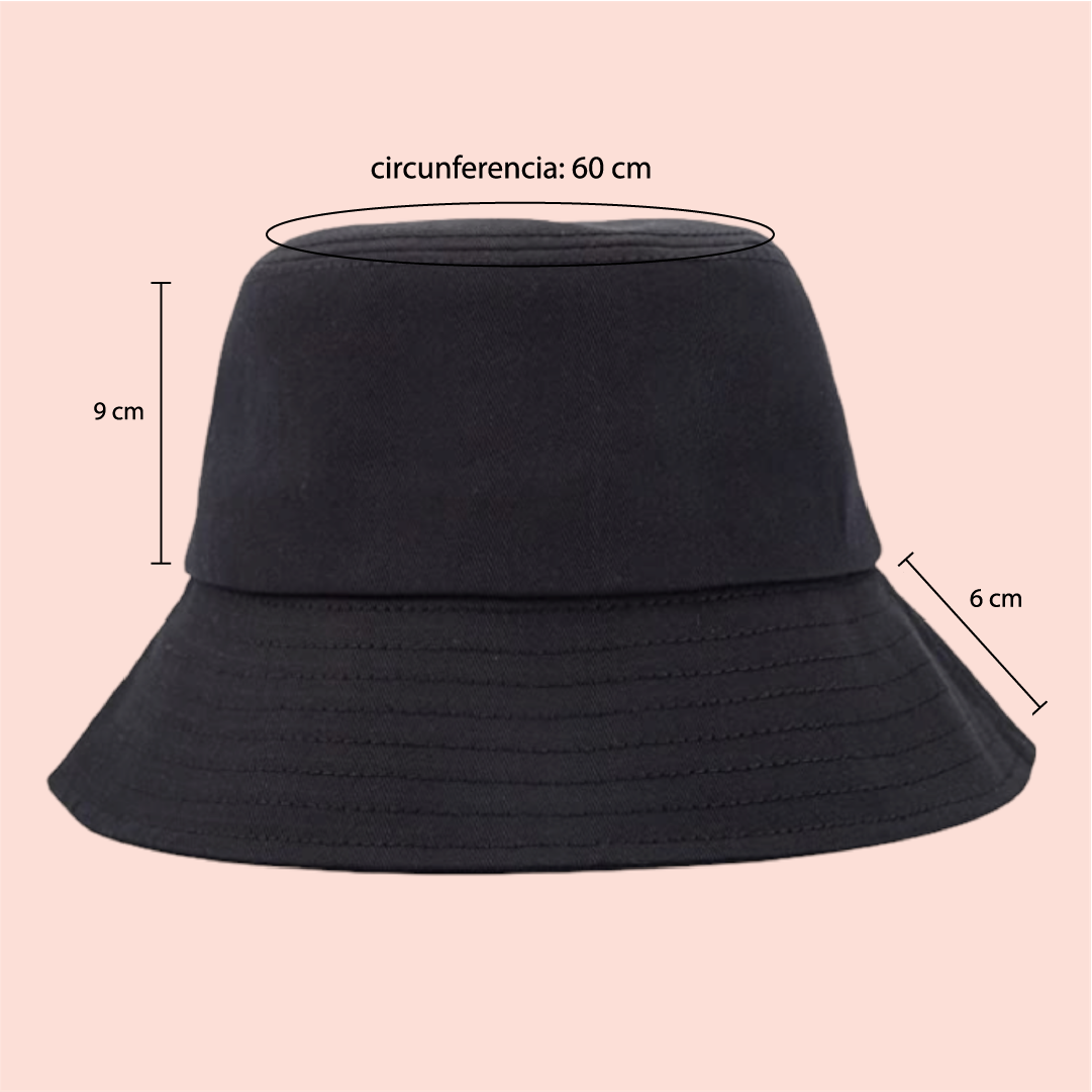 Bucket hat negro "squad"