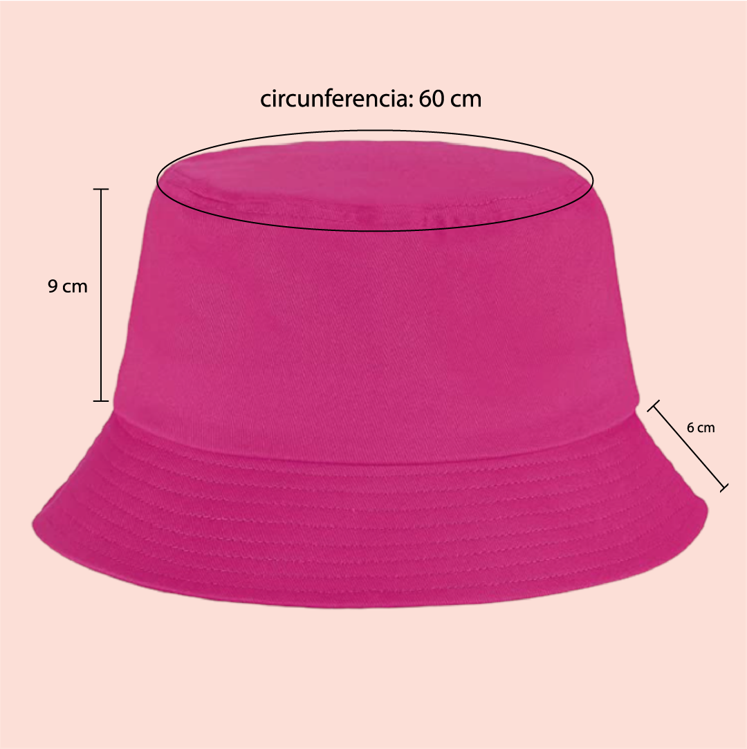 Bucket hat rosa "Team bride"