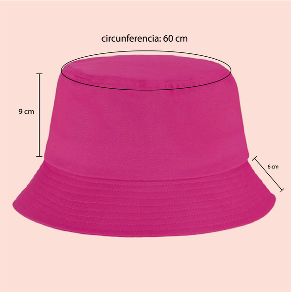 Bucket hat rosa personalizado