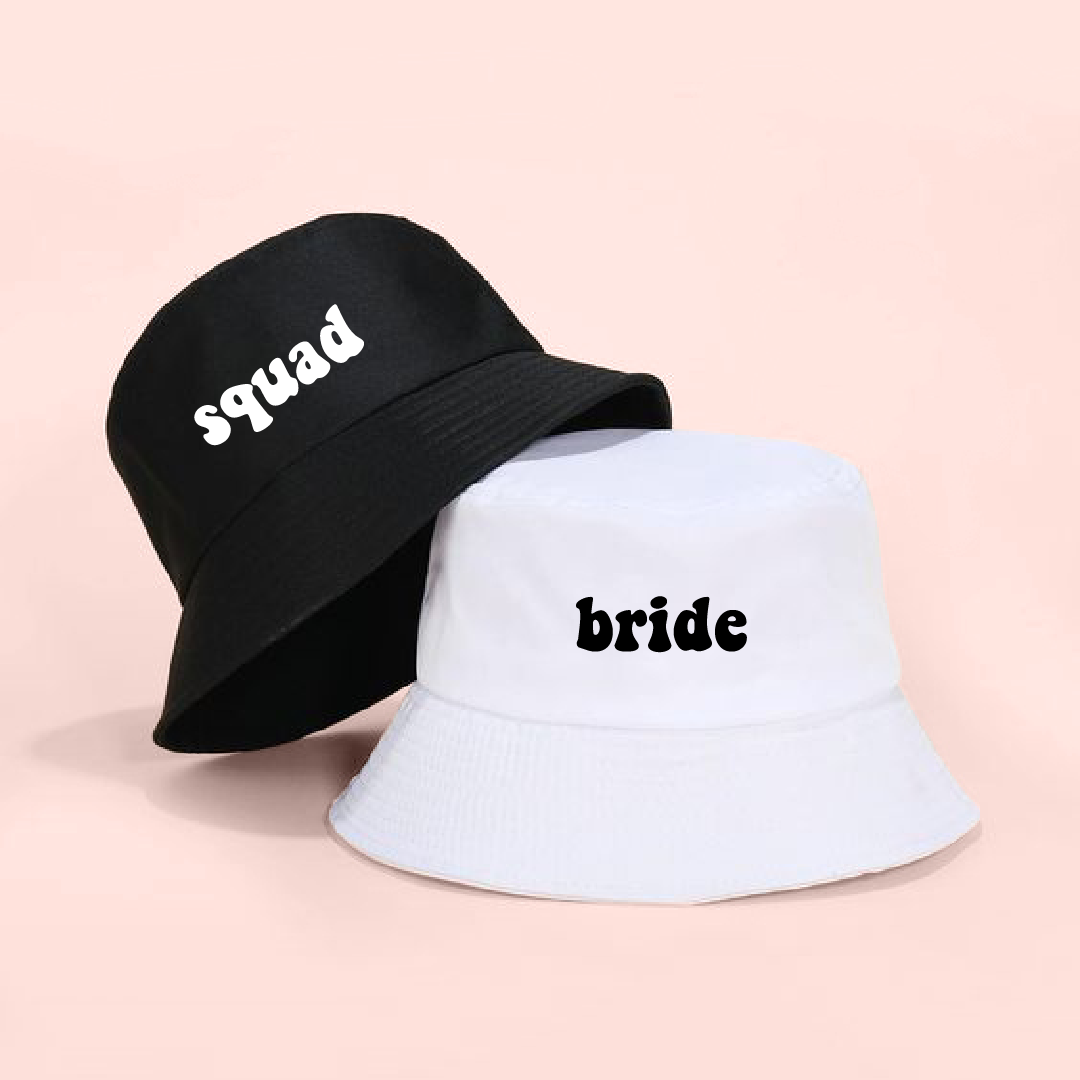 Bucket hat blanco "bride"