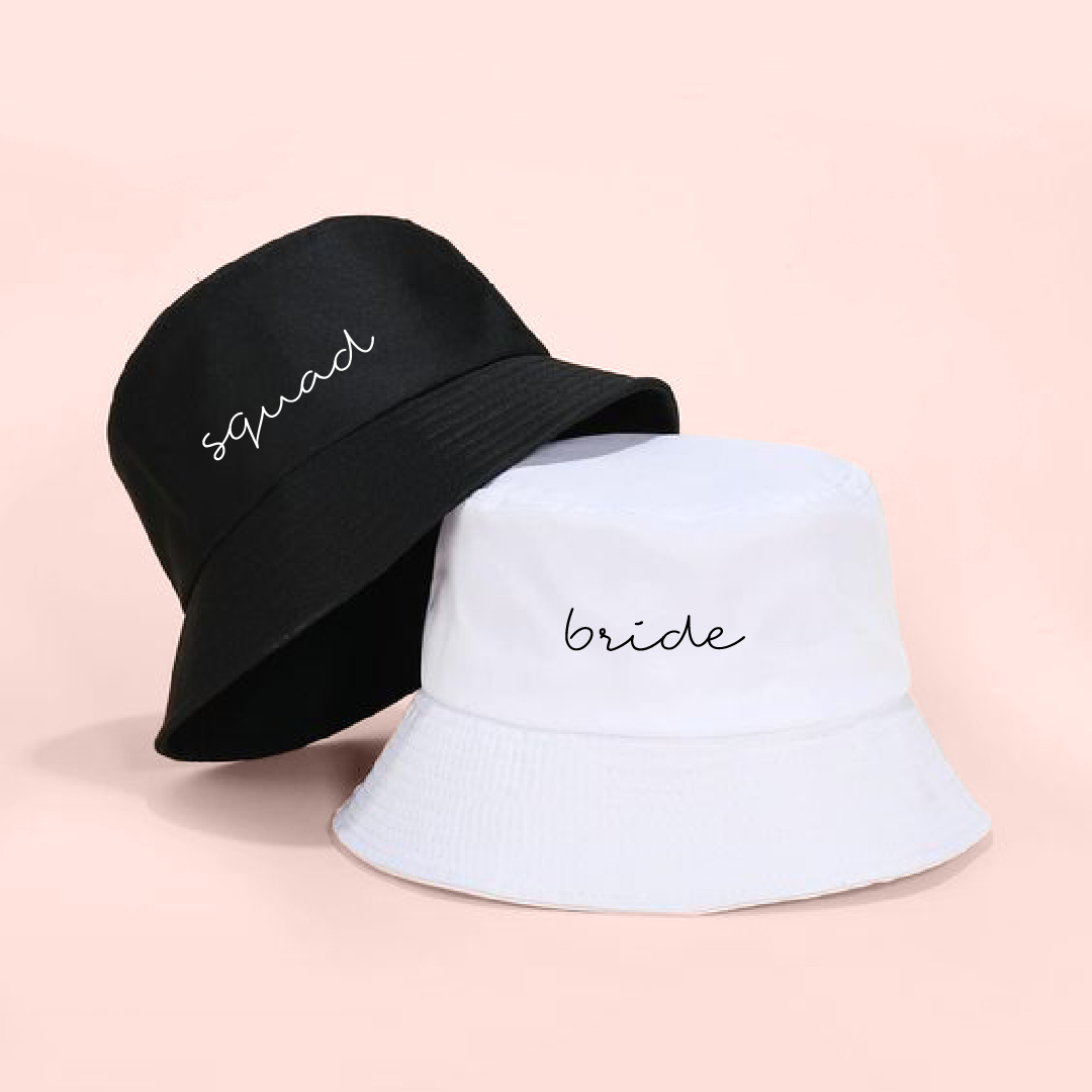 Bucket hat blanco "bride"