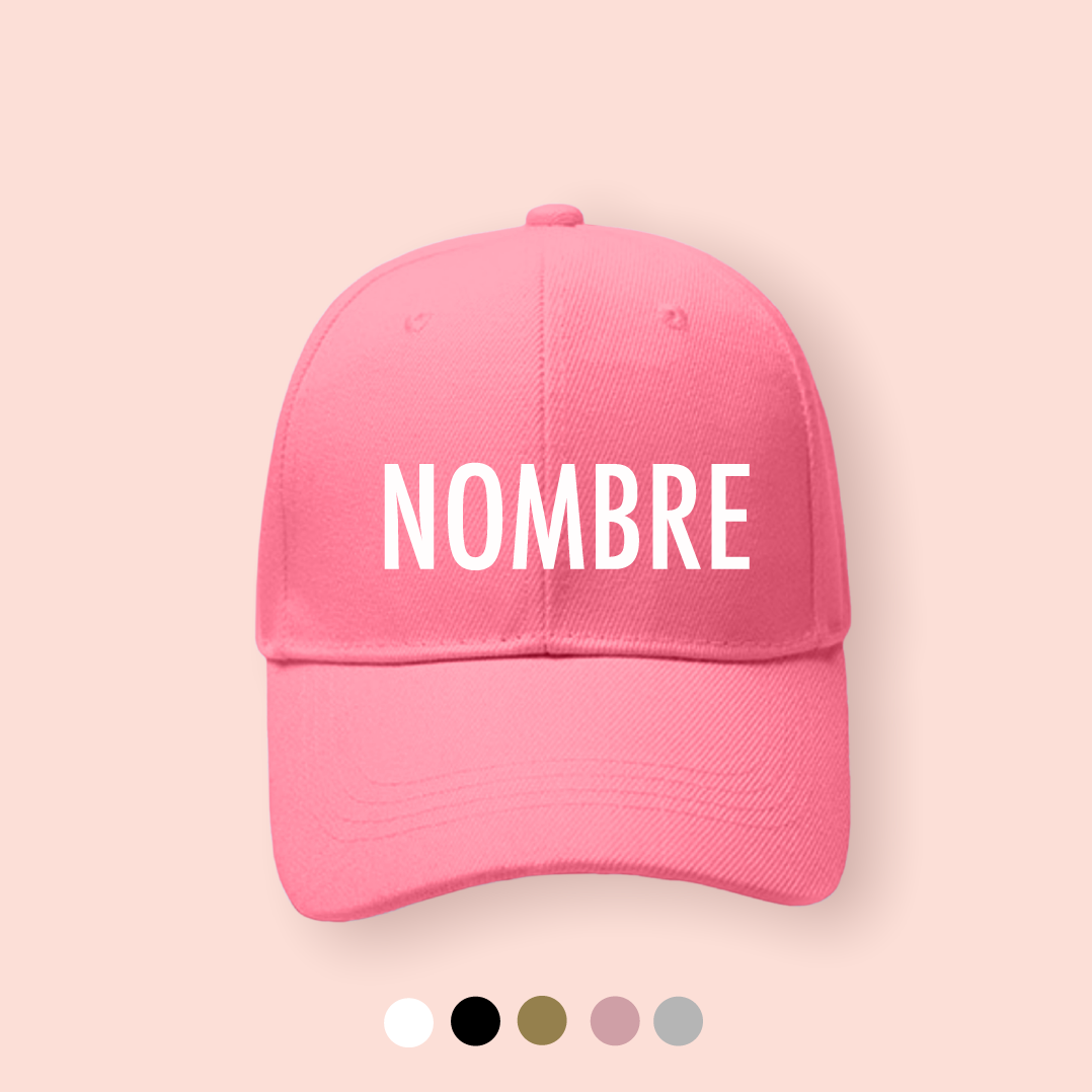 Gorra rosa personalizada