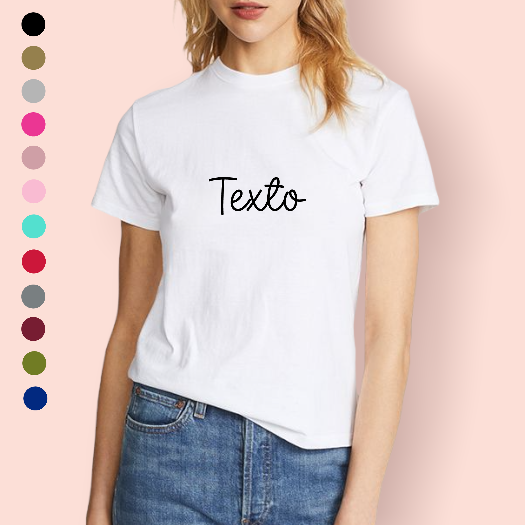 Playera blanca personalizada